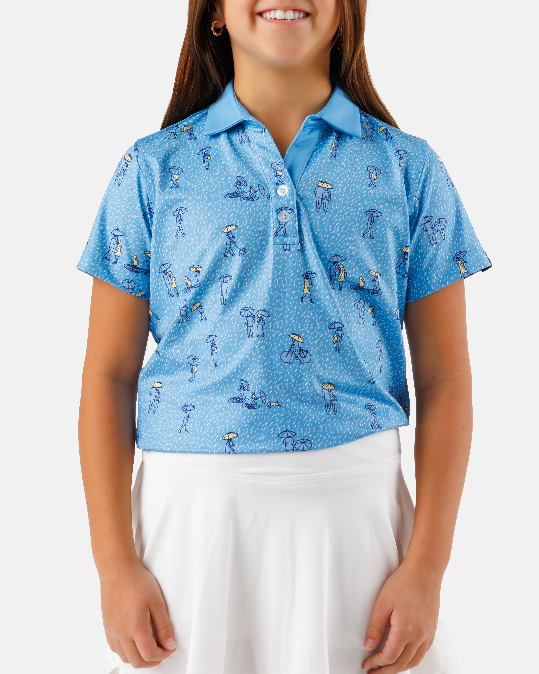 April Showers Girl's Polo - Image 4
