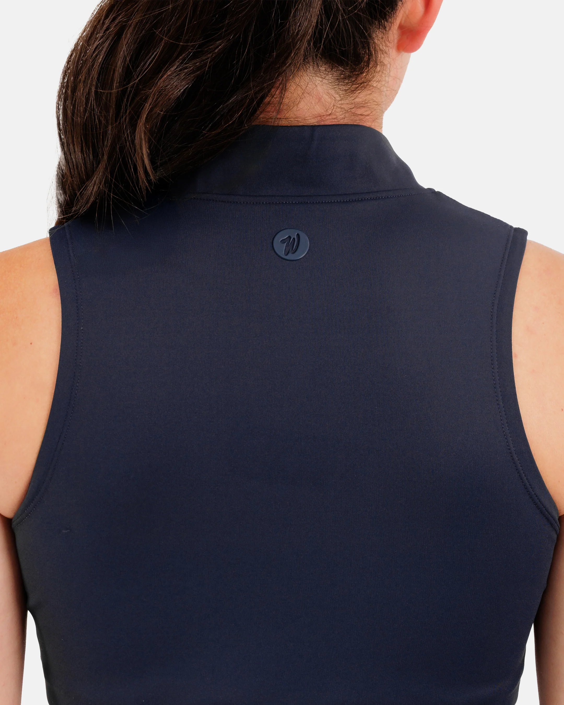 Match Play Women's Sleeveless Mock Neck - Navy - Image 5