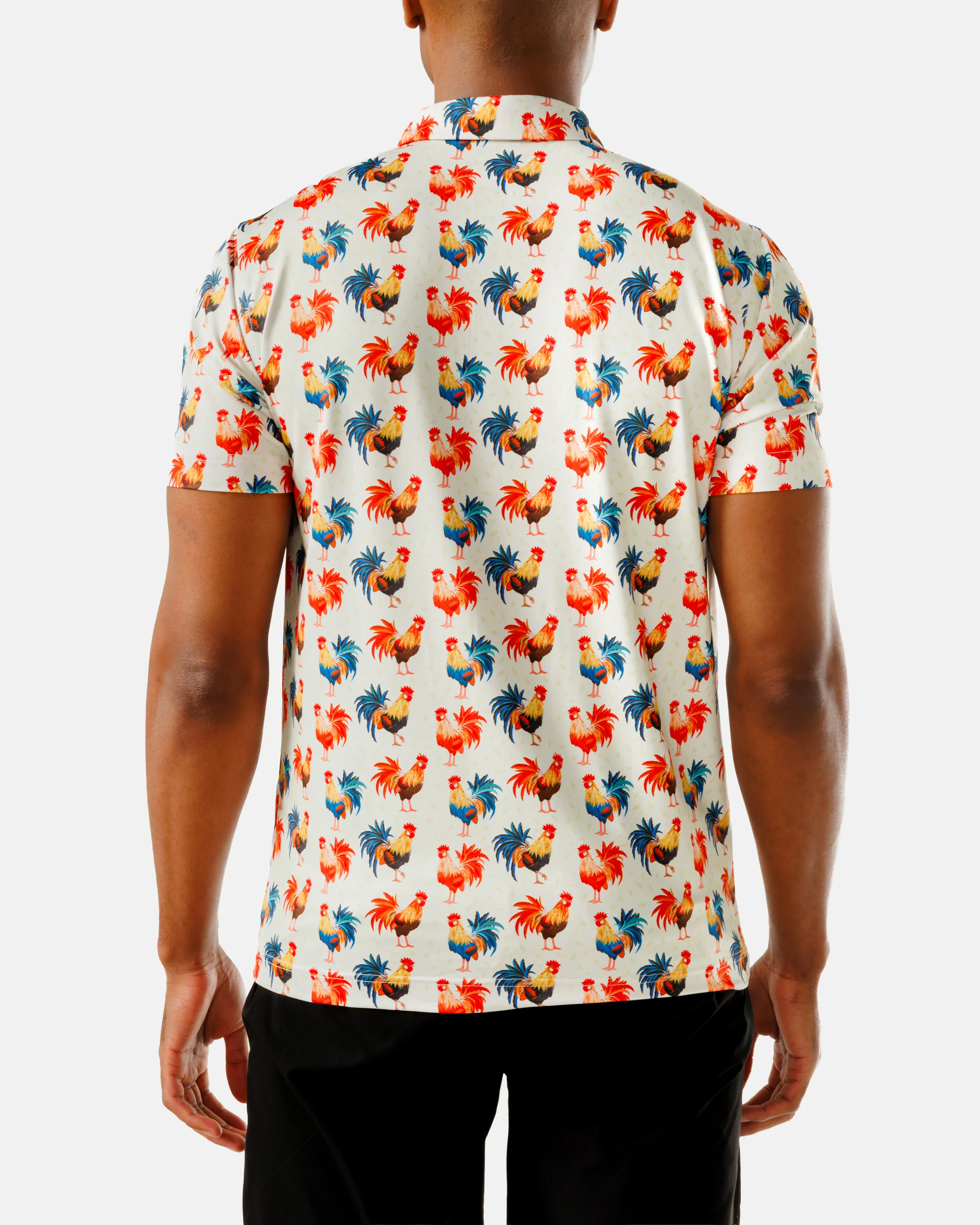 Cocky Rooster Men's Polo - White - Image 5
