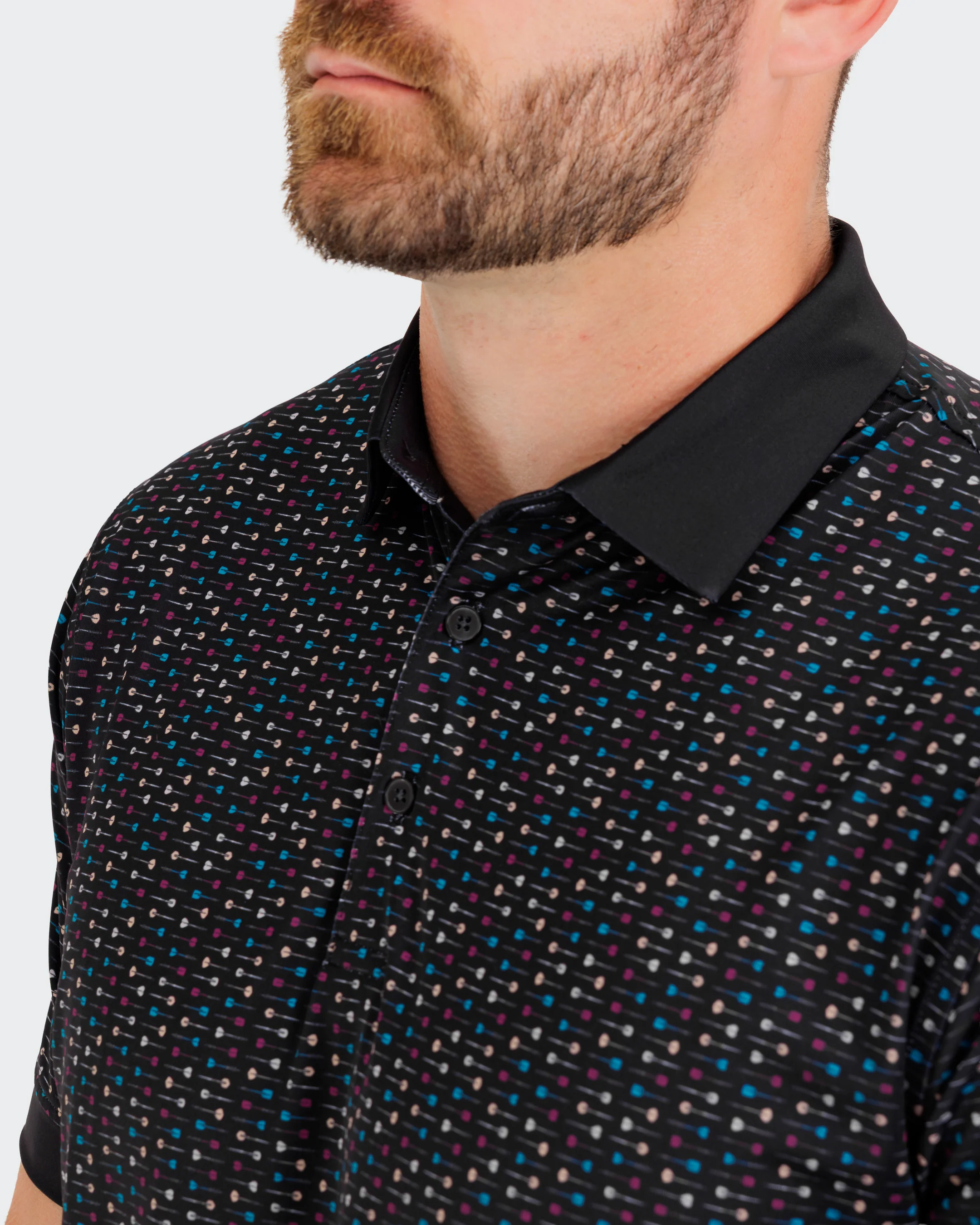 Throwing Darts Men's Polo - Image 4